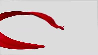 飘动红绸带两款背景视频素材视频的预览图
